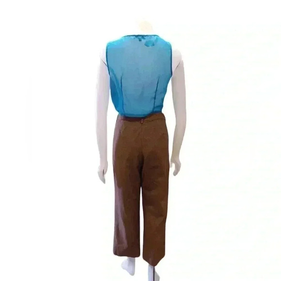 L.L. Bean Classic Fit  Brown Ankle Lined Pants Trousers Size 10P - Picture 2 of 10